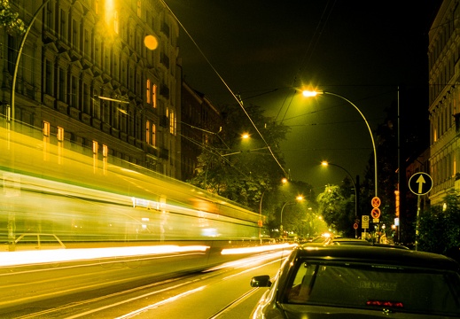 2002-10 Kastanienallee Tram Nacht