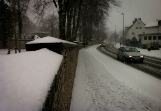 Schnee in der Geismarlandstraße